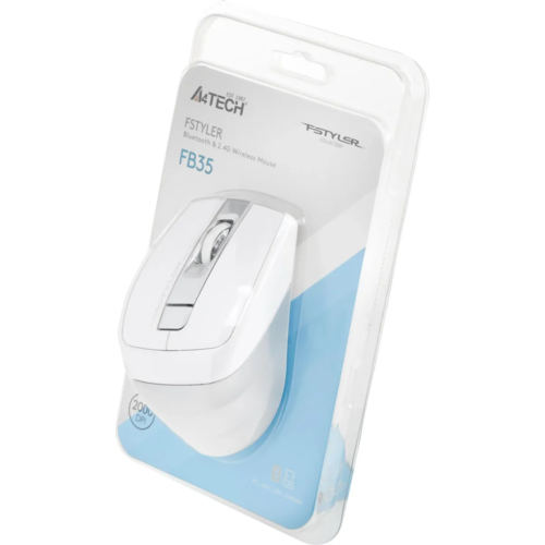 Мышка офисная A4Tech Fstyler FB35 (белый/серый)