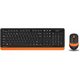 Клавиатура + мышь A4Tech Fstyler FG1010 (черный/оранжевый)