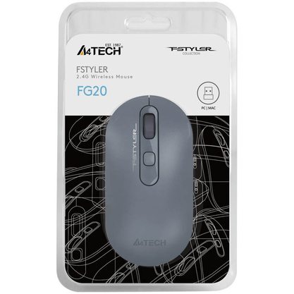 Мышка офисная A4Tech Fstyler FG20 (пепельный синий)