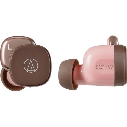 Беспроводные наушники Audio-Technica ATH-SQ1TW (коричнево-розовый)