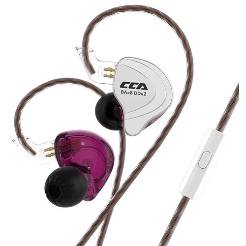 Наушники CCA C10 с микрофоном (фиолетовый)
