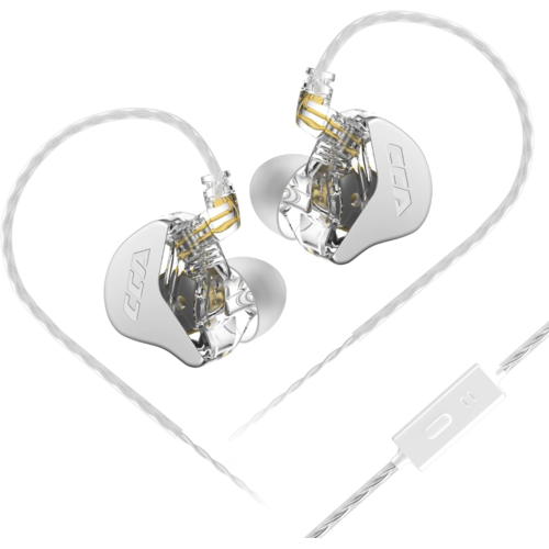 Наушники CCA CRA с микрофоном (серебряный)