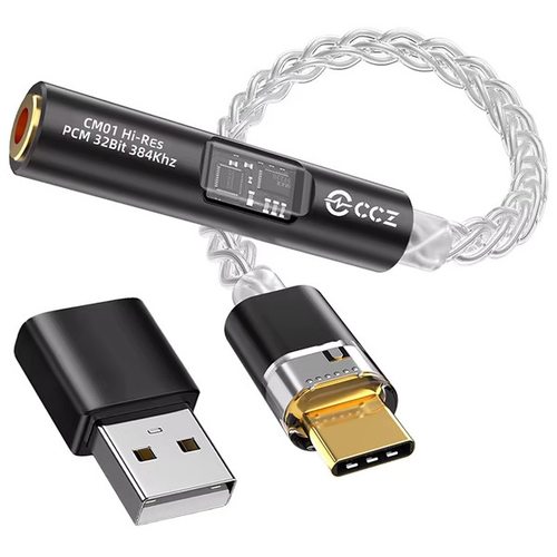 Портативный усилитель и ЦАП CCZ CM01 USB Type-C - 3.5 мм (черный)