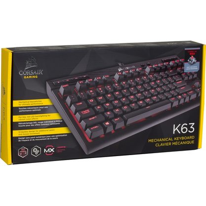 Игровая клавиатура Corsair K63 Red Led (Cherry MX Red)