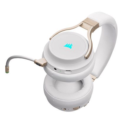 Игровые наушники Corsair Virtuoso RGB Wireless Pearl (жемчужно-белый)