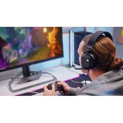 Игровые наушники Corsair HS80 RGB USB (черный)