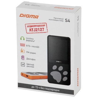 Плеер Digma S4 (серый/черный)