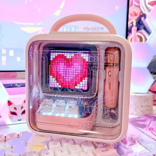 Портативная колонка Divoom Ditoo-Mic (розовый)