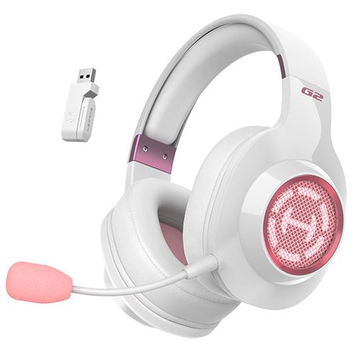 Игровые наушники Edifier G2 (розовый/белый)