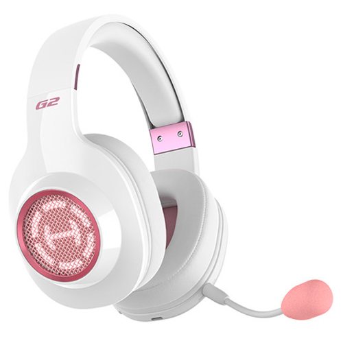 Игровые наушники Edifier G2 (розовый/белый)