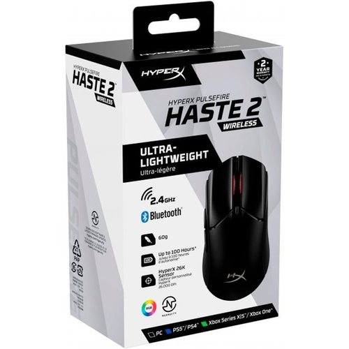 Игровая мышка HyperX Pulsefire Haste 2 Wireless (черный)