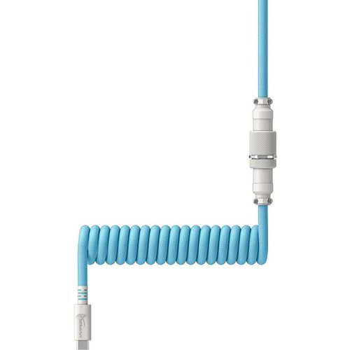 Кабель HyperX USB Type-C Coiled Cable (голубо-белый)