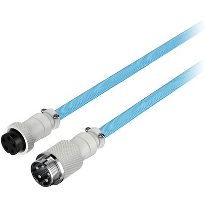 Кабель HyperX USB Type-C Coiled Cable (голубо-белый)