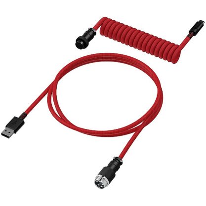 Кабель HyperX USB Type-C Coiled Cable (красно-черный)