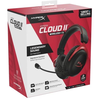 Игровые наушники HyperX Cloud II Wireless (красный)