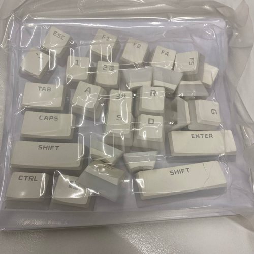 Уцененный товар Набор кейкапов HyperX Pudding PBT Keycaps double shot (белый) (уценка)