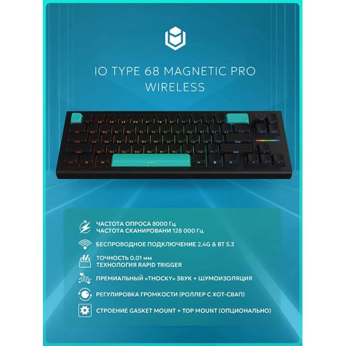 Игровая клавиатура IO by Red Square Type 68 Magnetic Pro Wireless (io2052) (черный)