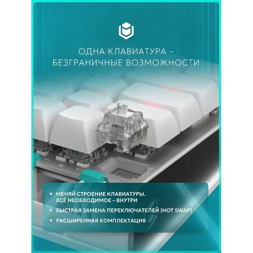 Игровая клавиатура IO by Red Square Type 68 Magnetic Pro Wireless (io2051) (белый)