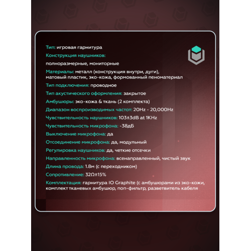Наушники IO by Red Square Graphite v2 (io324) (розовое золото)