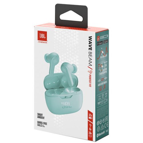 Беспроводные наушники JBL Wave Beam (мятный)