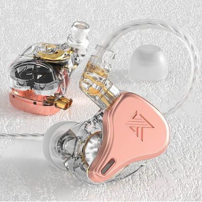 Наушники KZ Acoustics DQ6s без микрофона (розовый)