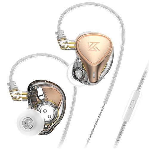 Наушники KZ Acoustics ZEX Pro с микрофоном (золотистый)