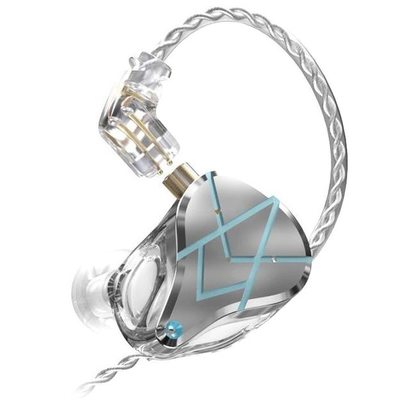 Наушники KZ Acoustics ASX с микрофоном (серебристый)