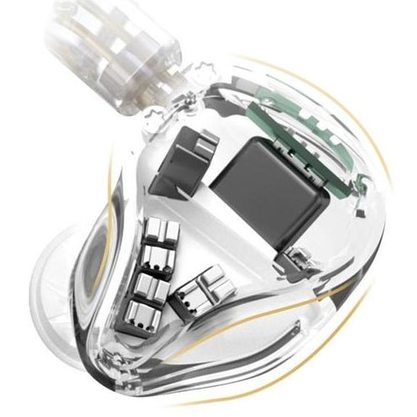 Наушники KZ Acoustics ASX с микрофоном (серебристый)