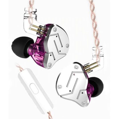 Наушники KZ Acoustics ZSN с микрофоном (фиолетовый)