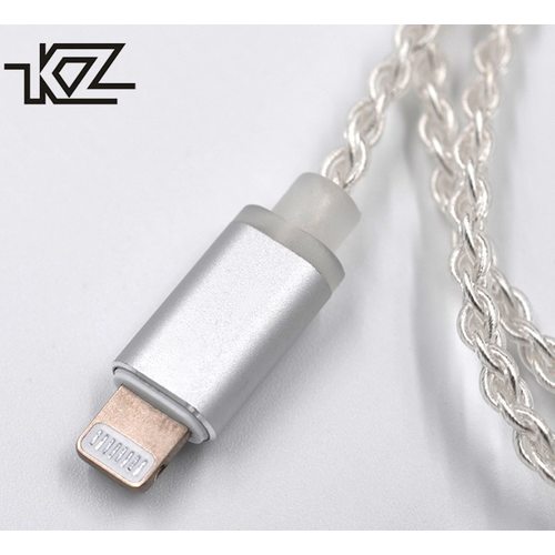 Беспроводные наушники KZ Acoustics Lightning silver cable A (0,78)