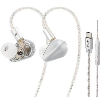 Наушники Kefine Loric с микрофоном USB Type-C (серебристый)