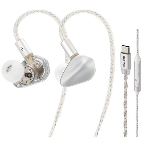 Наушники Kefine Loric с микрофоном USB Type-C (серебристый)