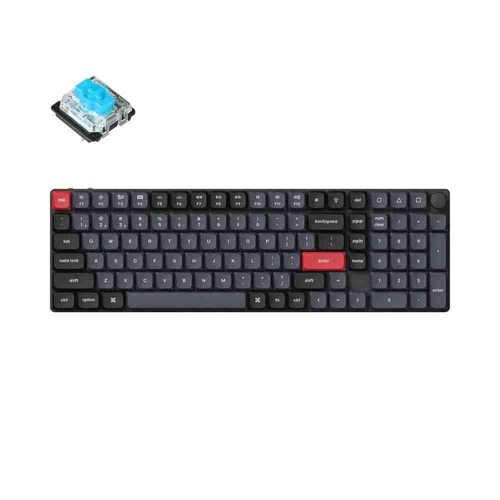 Игровая клавиатура Keychron K17 Pro Knob Hot-Swap Gateron low profile Blue Switch (RU)
