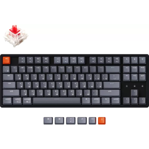 Игровая клавиатура Keychron K8 LED TKL (Red Switch) RU