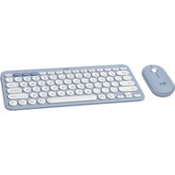 Клавиатура + мышь Logitech PEBBLE 2 COMBO (голубой)
