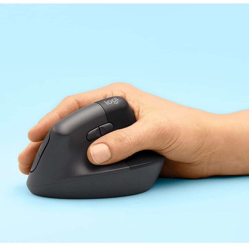 Мышка офисная Logitech Lift для правшей (черный)