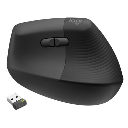 Мышка офисная Logitech Lift для правшей (черный)