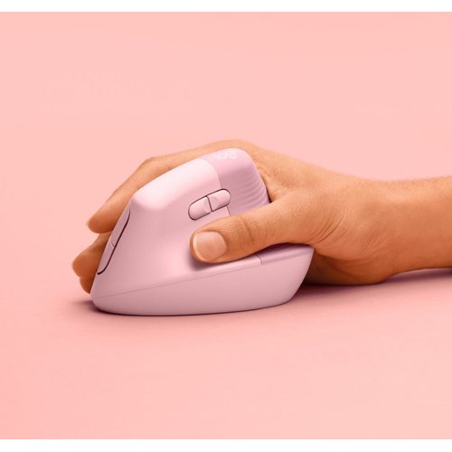Мышка офисная Logitech Lift для правшей (розовый)