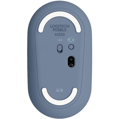 Мышка офисная Logitech M350 Pebble Blueberry (голубой)