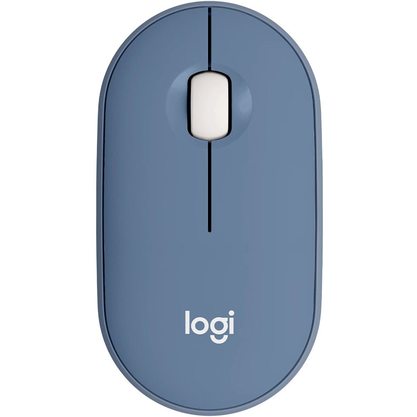 Мышка офисная Logitech M350 Pebble Blueberry (голубой)