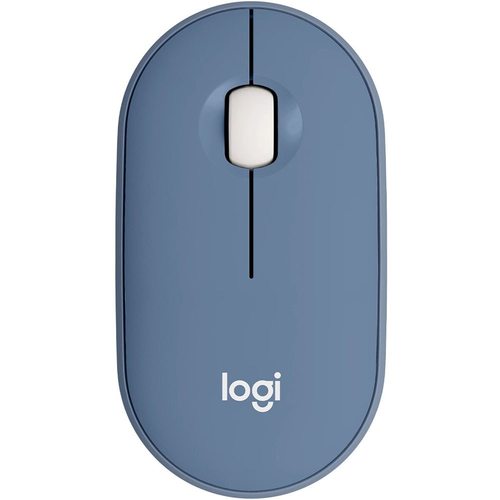Мышка офисная Logitech M350 Pebble Blueberry (голубой)