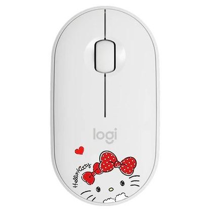 Мышка офисная Logitech M350 Pebble Hello Kitty (белый)