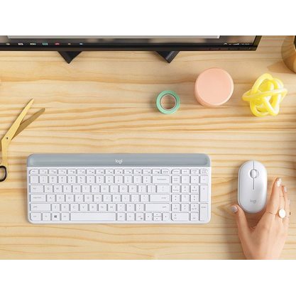 Набор периферии Клавиатура + мышь Logitech MK470 (белый)