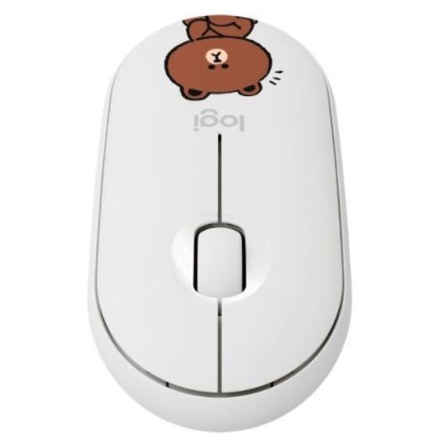 Мышка офисная Logitech M350 Pebble Line Friends Brown (белый)