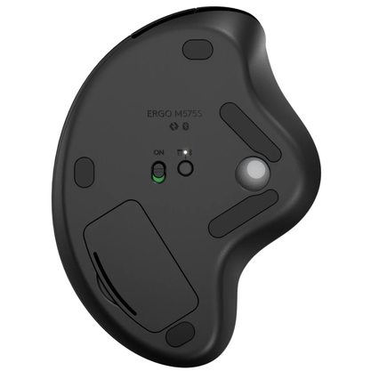 Мышка офисная  Logitech Ergo M575S (черный, серебристый шарик)