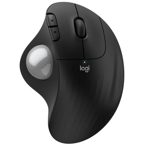 Мышка офисная  Logitech Ergo M575S (черный, серебристый шарик)