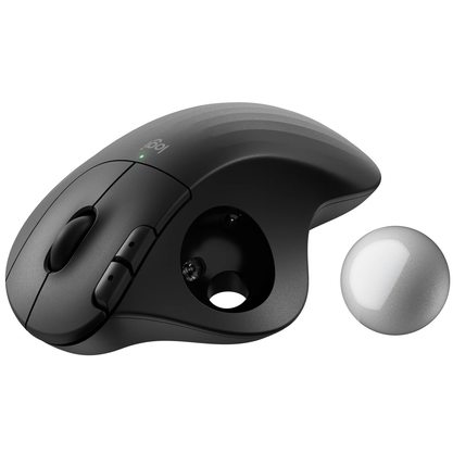 Мышка офисная  Logitech Ergo M575S (черный, серебристый шарик)