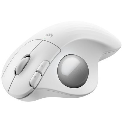 Мышка офисная  Logitech Ergo M575S (белый, серебристый шарик)