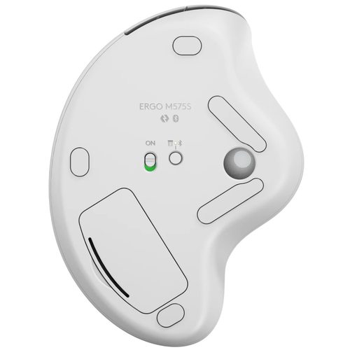 Мышка офисная  Logitech Ergo M575S (белый, серебристый шарик)
