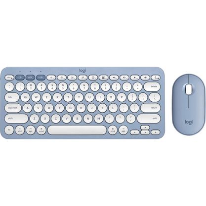 Набор периферии Клавиатура + мышь Logitech PEBBLE 2 COMBO (голубой)